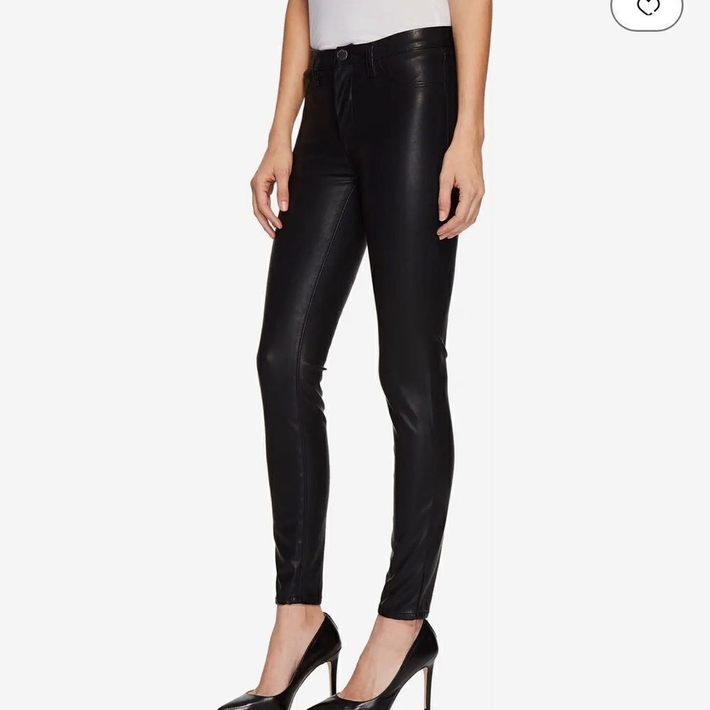 New Blank NYC THE BOND Black faux  Leather coated jeans pants - Picture 5 of 8